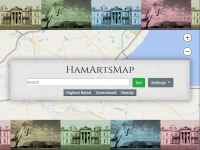 Thumbnail screenshot of HamArtsMap search screen. Click to open larger image.